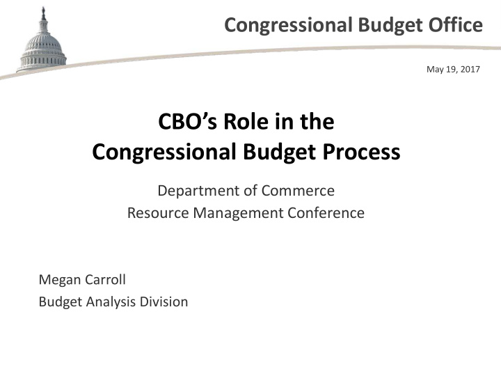 cbo s role in the congressional budget process