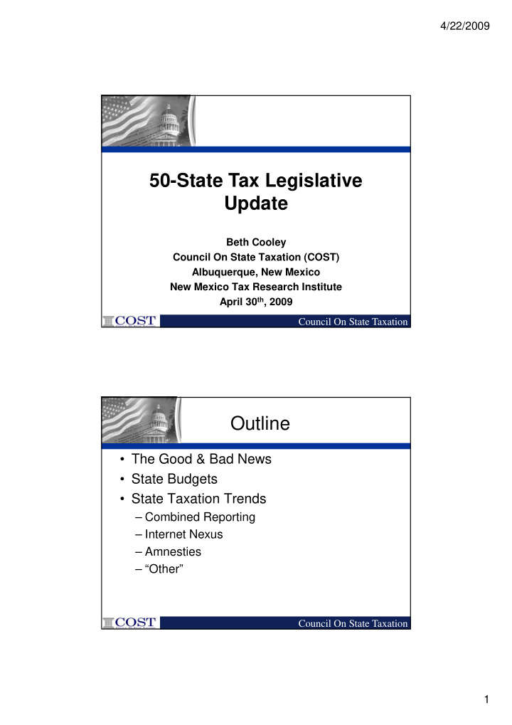 50 state tax legislative update
