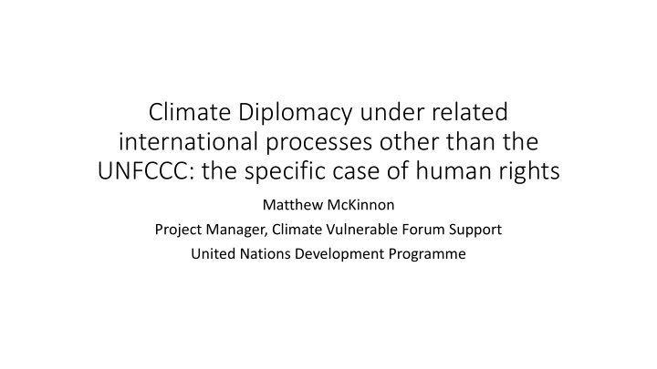 climate diplomacy under related