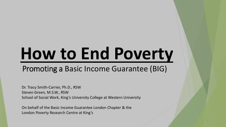 how to end poverty
