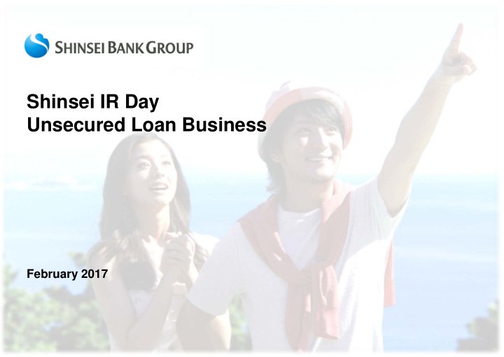 shinsei ir day unsecured loan business