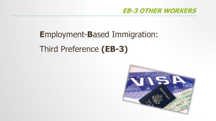 e mployment b ased immigration