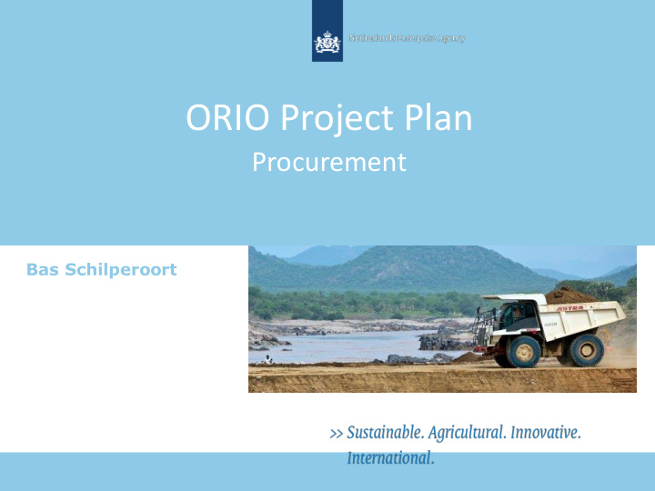 orio project plan