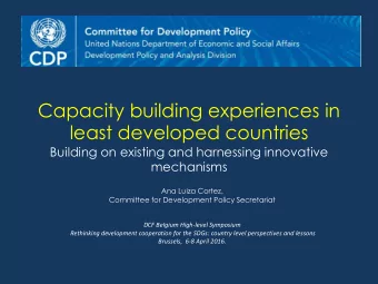 Ana Luiza Cortez,  Committee for Development Policy Secretariat  DCF Belgium High-level Symposium