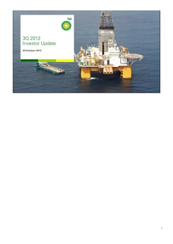 Investor Update  30 October 2012  1  Jessica Mitchell  Head of Investor Relations 2 Hello and