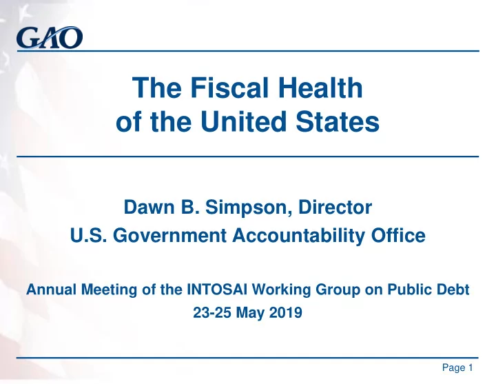 the fiscal health