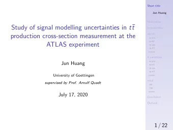 Study of signal modelling uncertainties in t   t  Introduction  up/dn  production cross-section