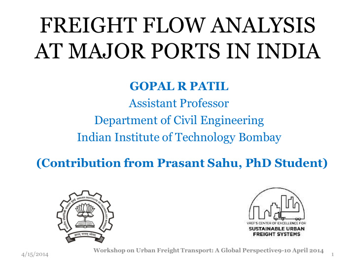freight flow analysis at major ports in india