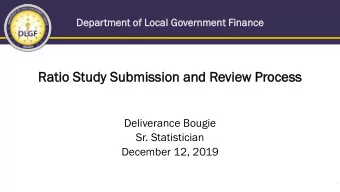 Rat  atio S  io Stud  udy S  y Submis  issio  ion and  and Revie  iew Pr  Proce  ocess  Deliverance