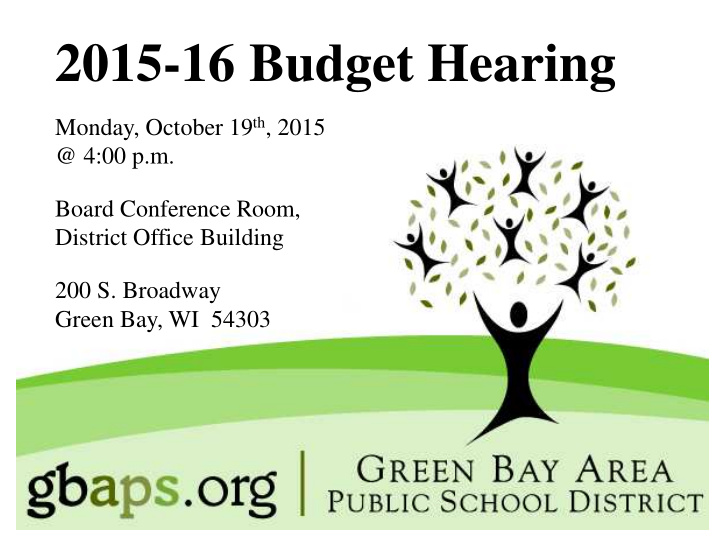 2015 16 budget hearing