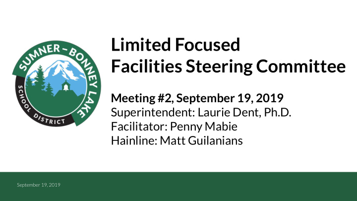 limited focused facilities steering committee