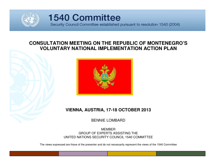 consultation meeting on the republic of montenegro s