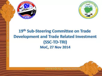 Progress Update on Trade SWAp, TDSP and EIF  By CHHIENG Pich,  Director, DICO  National Project