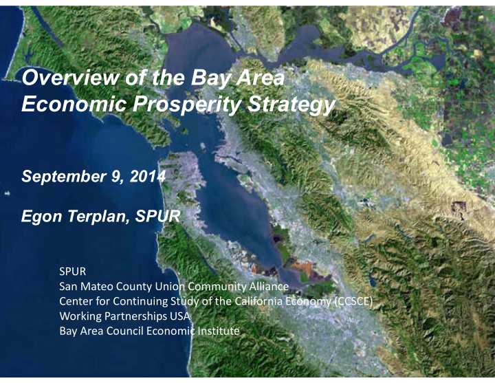 overview of the bay area economic prosperity strategy