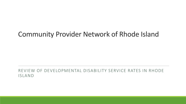 community provider network of rhode island