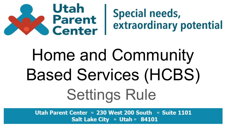 home and community based services hcbs