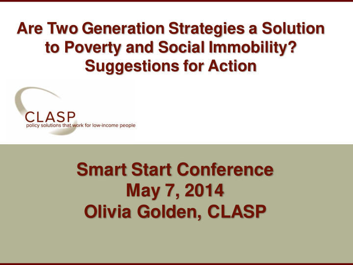 smart start conference may 7 2014 olivia golden clasp