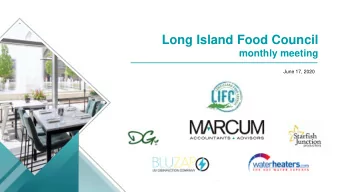 Long Island Food Council  monthly meeting  June 17, 2020  marcumllp.com  Paycheck Protection