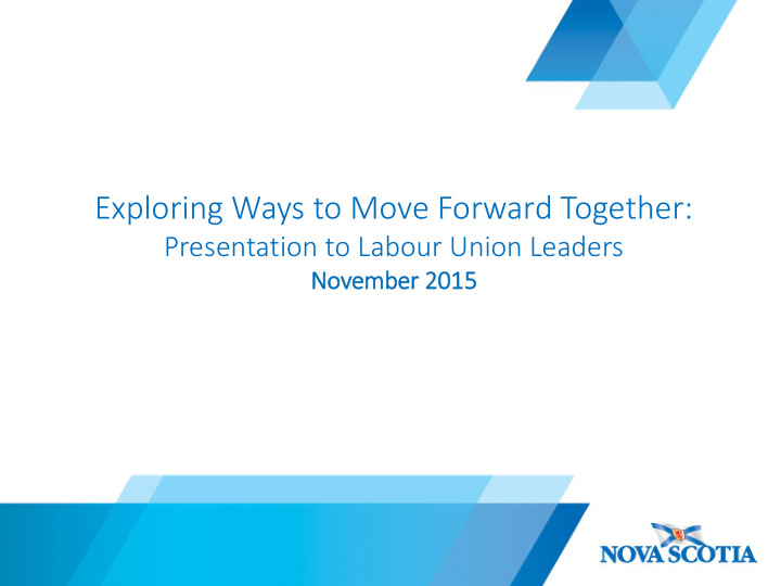 exploring ways to move forward together