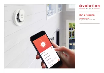 2015 Results  Volution Group plc  Full year results to 31 July 2015  Introduction  Agenda