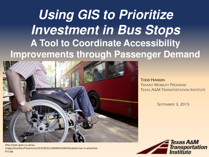 investment in bus stops