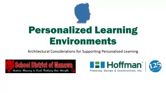 Personalized Learning  Environments  Architectural Considerations for Supporting Personalized