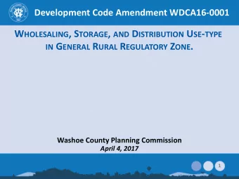 W HOLESALING , S TORAGE , AND D ISTRIBUTION U SE - TYPE IN G ENERAL R URAL R EGULATORY Z ONE .