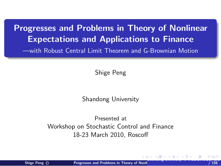 progresses and problems in theory of nonlinear