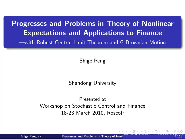 progresses and problems in theory of nonlinear