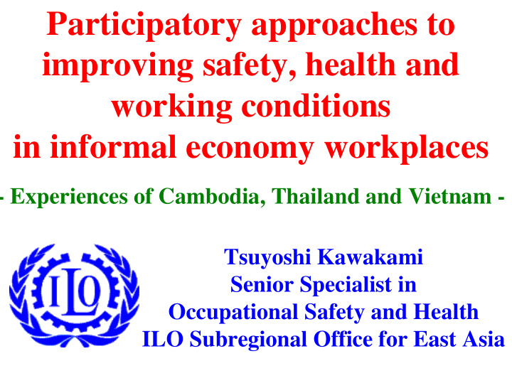 participatory approaches to improving safety health and