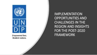 IM  IMPLEMENTATION  OPPORTUNITIES AND  CHALLENGES IN  IN THE  REGION AND IN  INSIGHTS  FOR THE