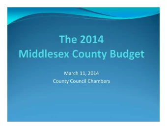 March 11, 2014 County Council Chambers  Agenda  A look back  1998  2014  Definitions