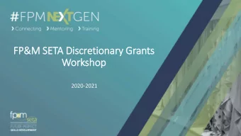 Workshop  2020-2021  Section 1: FP&amp;M SETA Business Model  Section 2 : DG Purpose