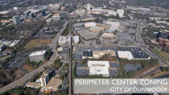 PERIMETER CENTER ZONING  CITY OF DUNWOODY  Welcome    Project introduction    Image