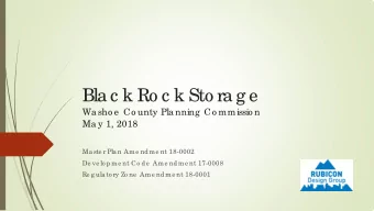 Bla c k Ro c k Sto ra g e  Wa sho e  Co unty Pla nning  Co mmissio n  Ma y 1, 2018  Ma ste r Pla n