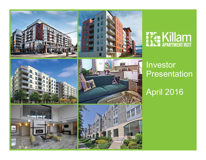 investor presentation april 2016 cautionary statement