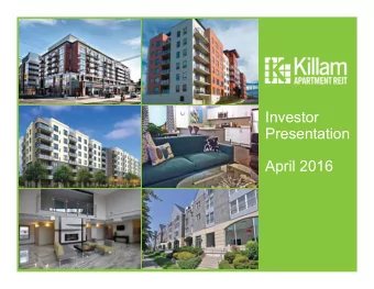Investor  Presentation  April 2016  Cautionary Statement  This presentation may contain