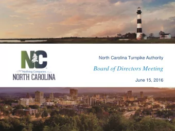 Board of Directors Meeting  June 15, 2016  Monroe Expressway Underwriters Selection  David Roy