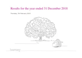 Results for the year ended 31 December 2018  Generic title white  Thursday, 7th February 2019