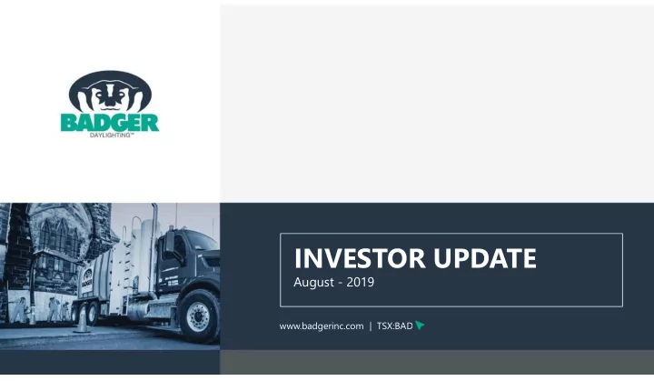 investor update