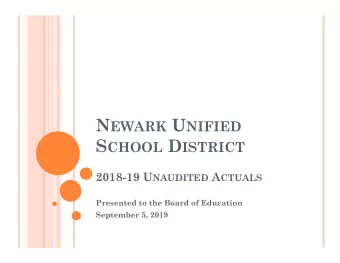 S EPTEMBER 5, 2019 2018  19 2018  19 2018  19 Unrestricted General Fund Adopted