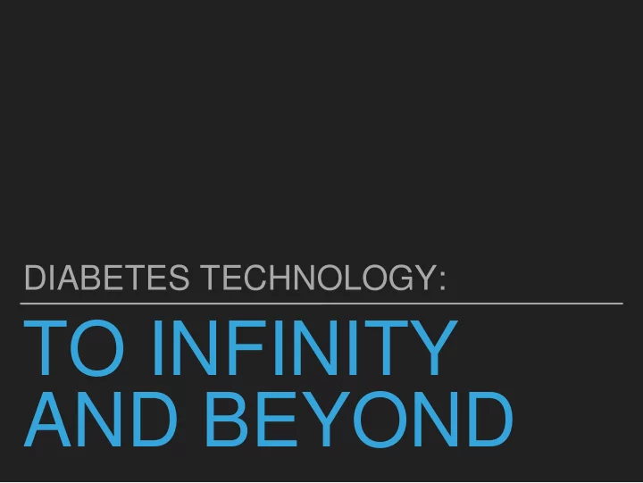 to infinity