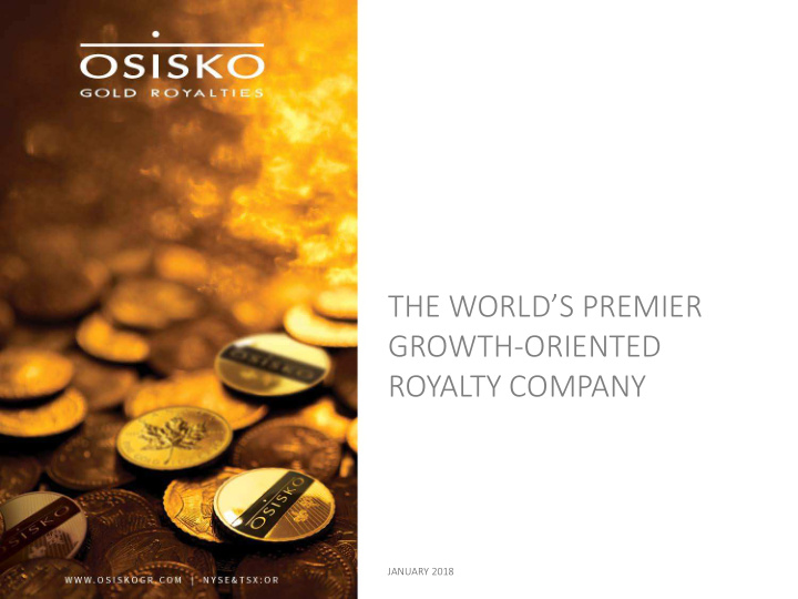 the world s premier growth oriented royalty company
