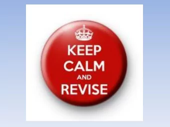 Looking after yourself  Planning your revision  Sitting exams  Recognition vs recall