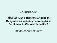 carcinoma in chronic hepatitis c