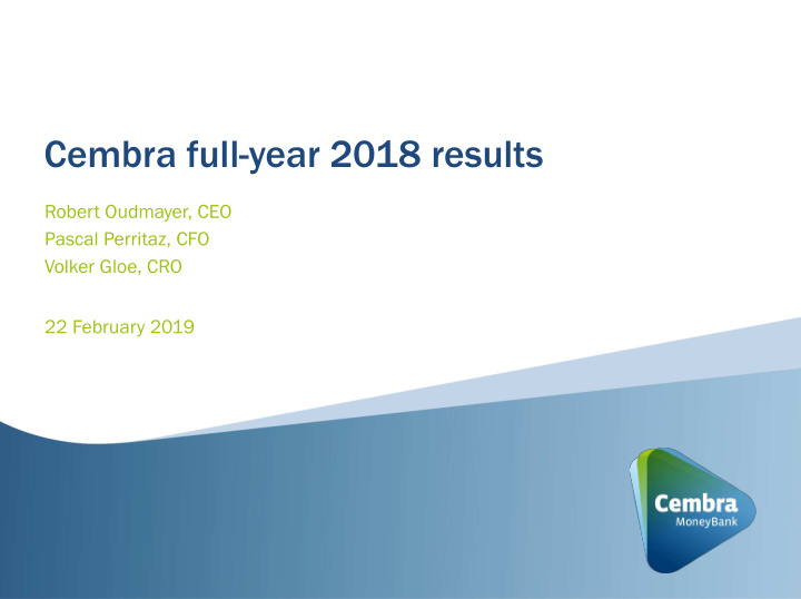 cembra full year 2018 results