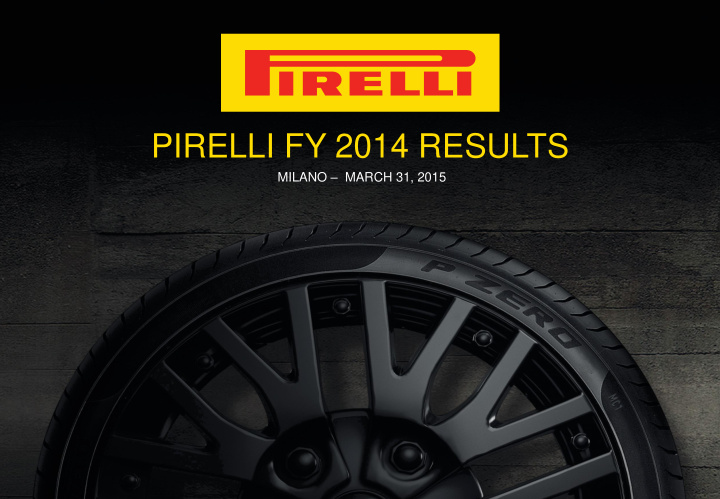 pirelli fy 2014 results