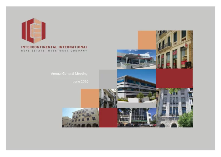 annual general meeting june 2020 table of contents