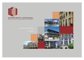 Annual General Meeting, June 2020  Table of Contents  Section  Title  Page  Market &amp; Company