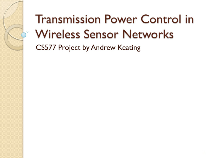 wireless sensor networks